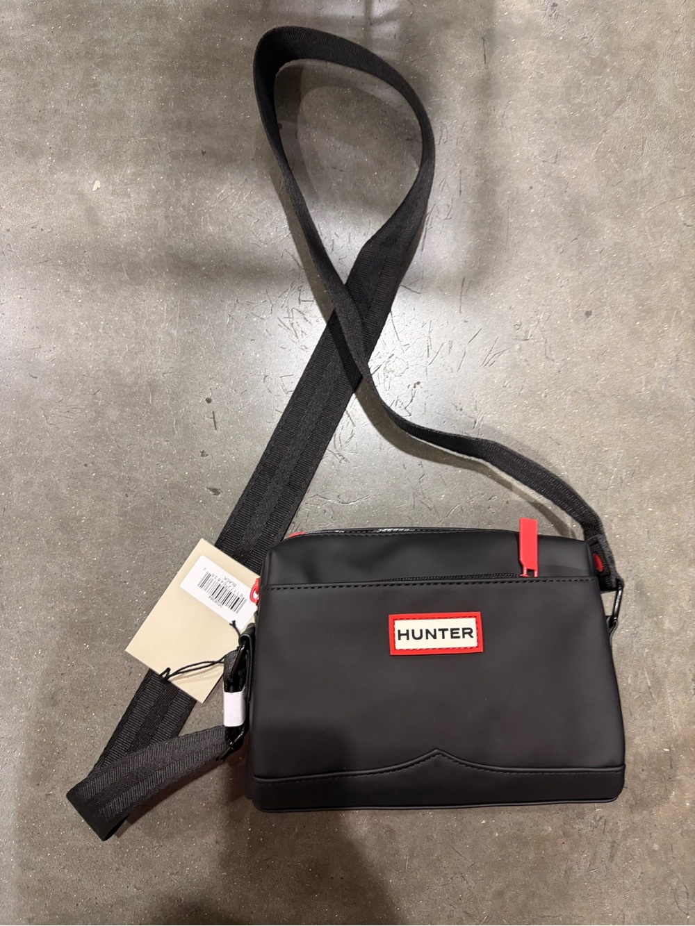 Hunter Black Crossbody Bag with Red Accents - black-or white(pick own color)new - Picture 8 of 16